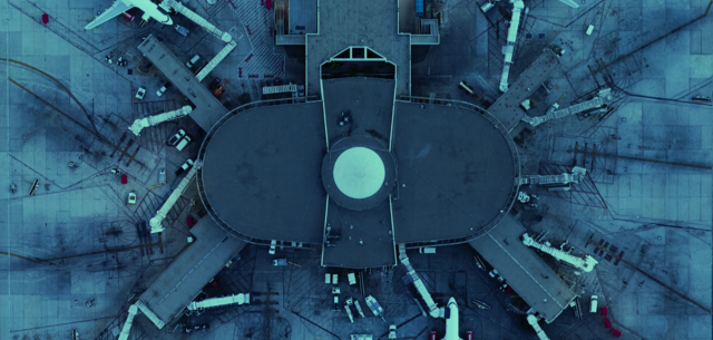 Airport terminal from above