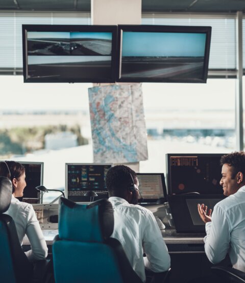 Team im Trainings-Simulator