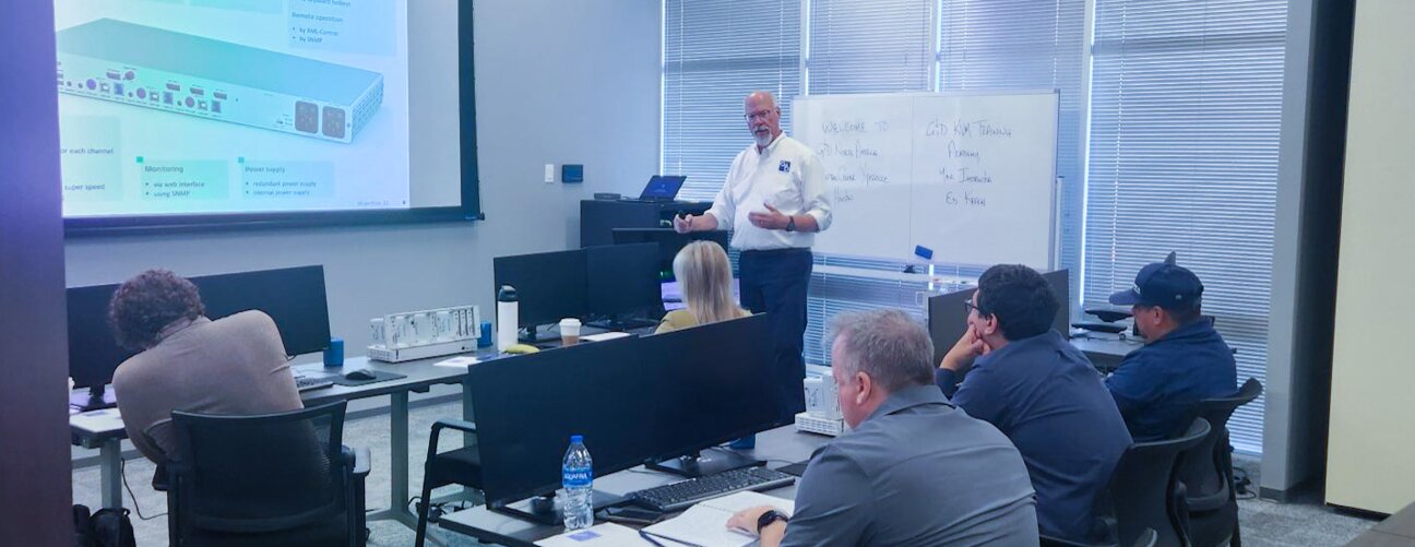 People attending a KVM training