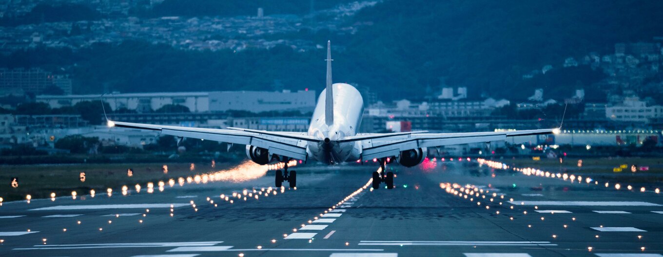Aircraft taking off