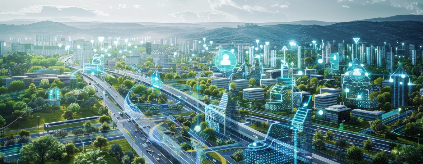 Depiction of a smart city