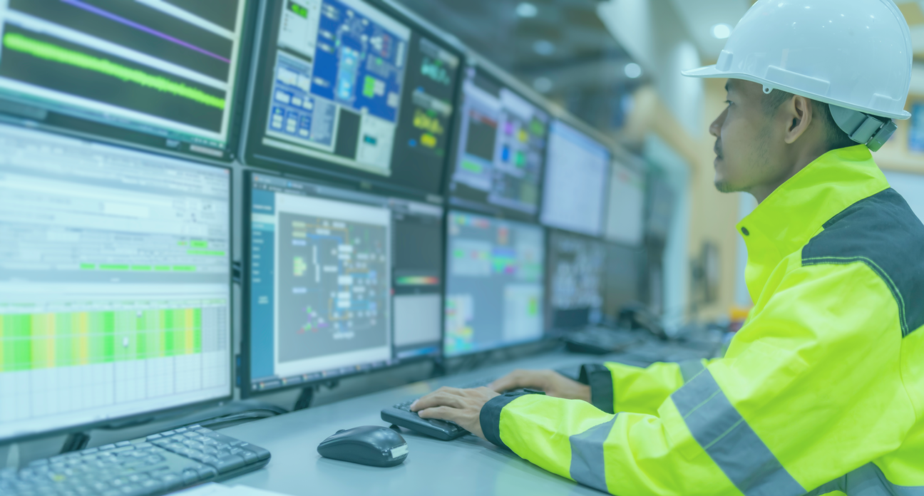 KVM in a control room