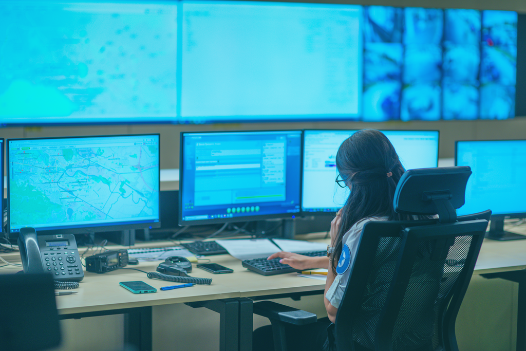 KVM in a control room