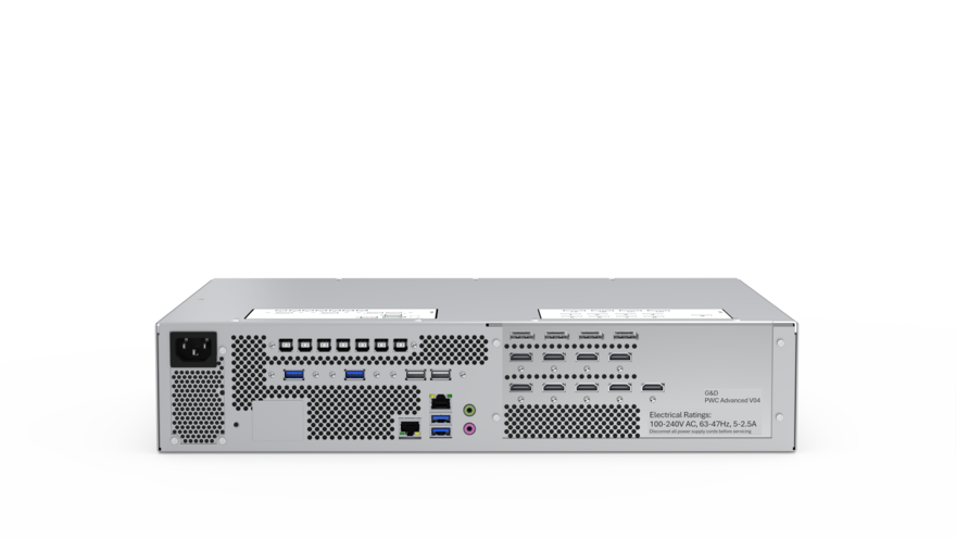 Rear view of the PersonalWorkplace-Controller Advanced