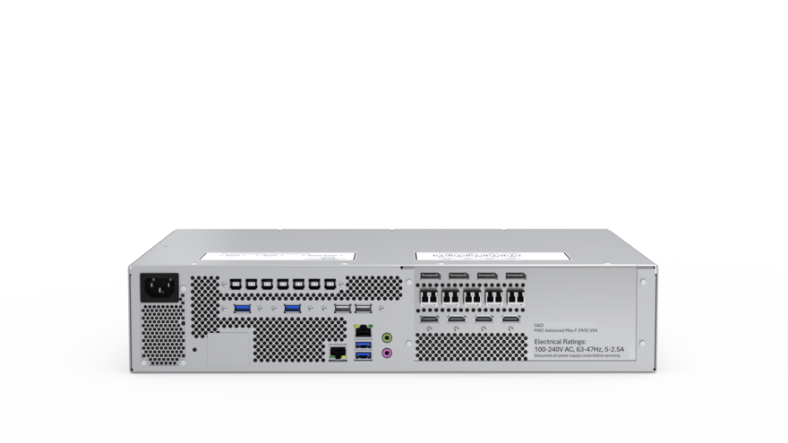 Rear view of the PersonalWorkplace-Controller Advanced Max