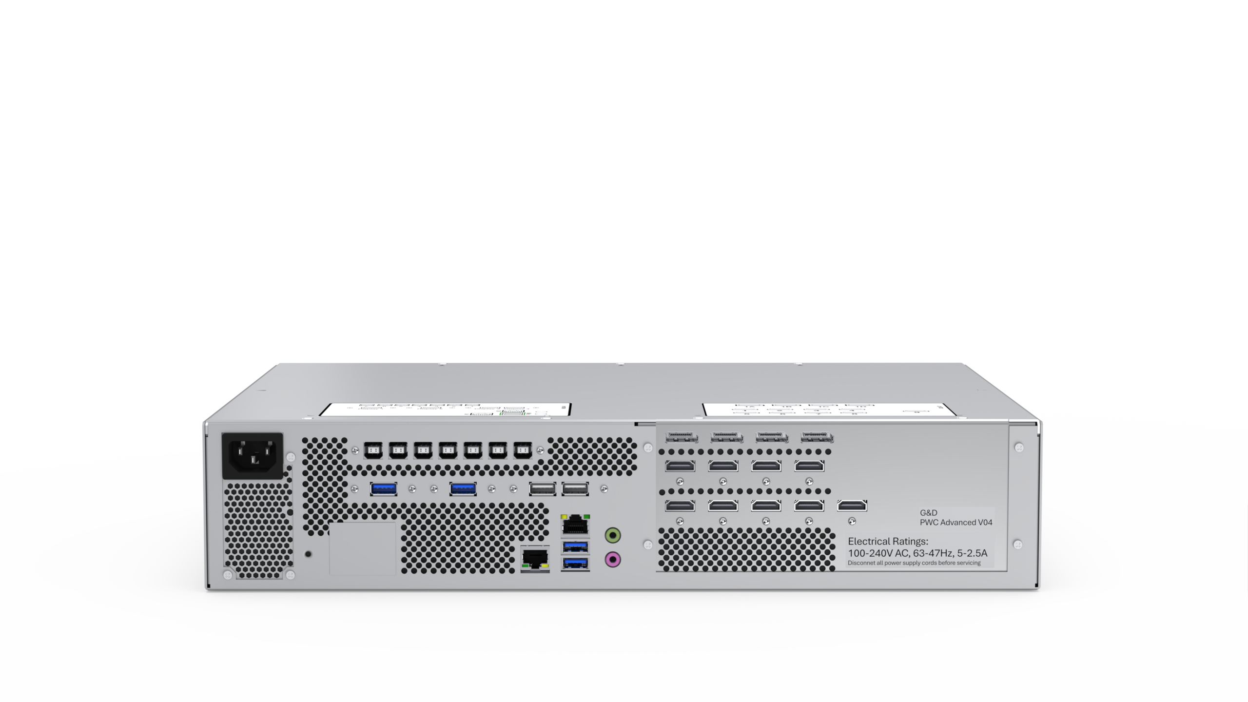Rear view of the PersonalWorkplace-Controller Advanced