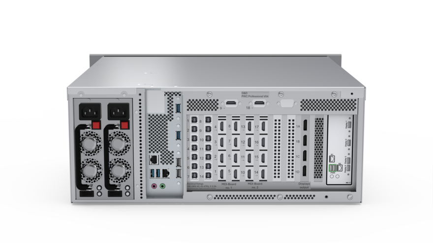 Rear view of the PersonalWorkplace-Controller Professional