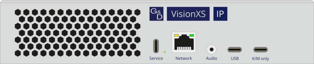 Vorderansicht Produktschnittstellen VisionXS-IP-CPU DP-HR-DT 2.0