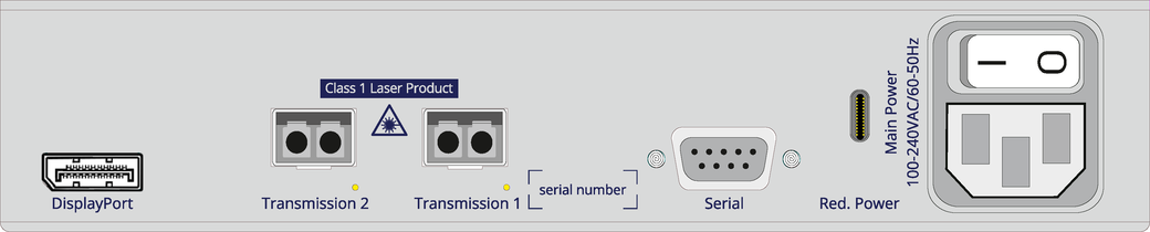 Rear product interface image VisionXS-CON-2F-DP-HR-DT 2.0